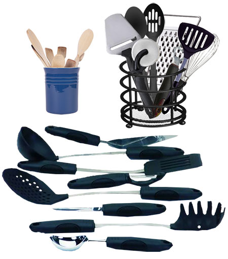 Selection of kitchen utensils