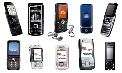 selection of mobile phones